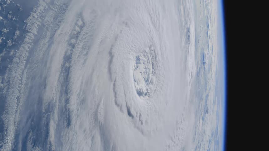 A view of clouds on earth from space