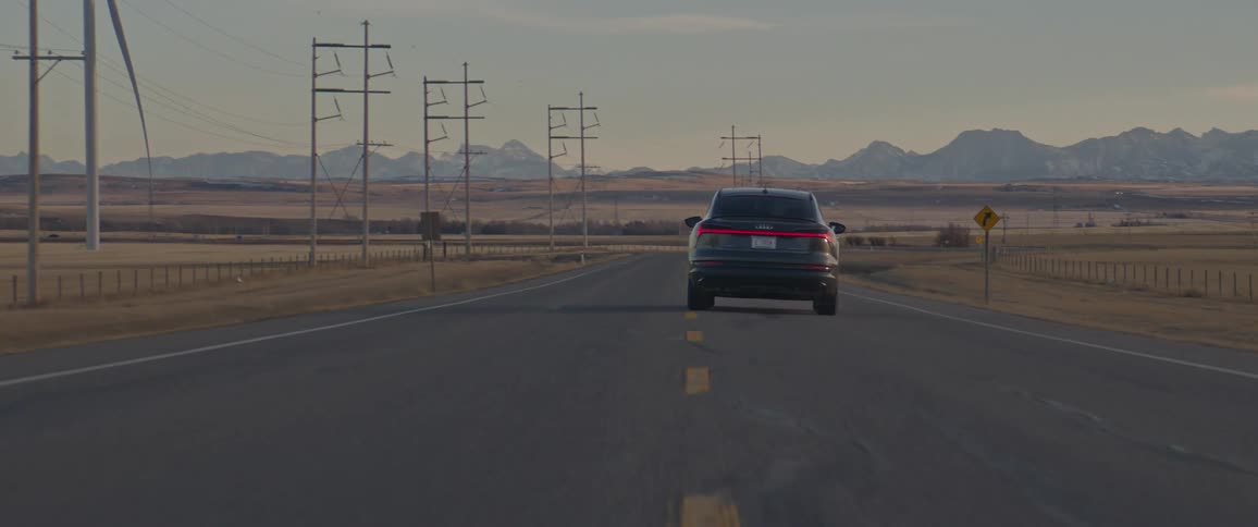 Car changing lanes on the road