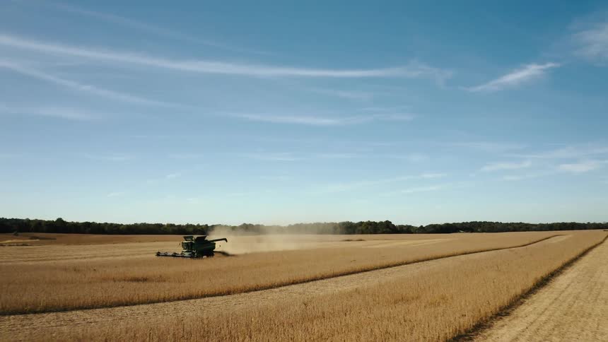 A cultivator plowing through a field