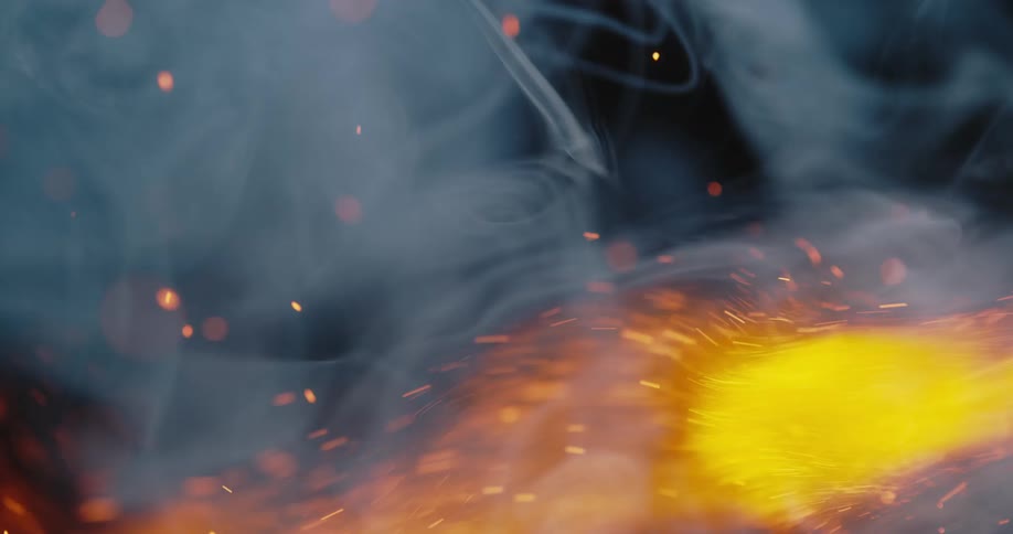 A torch is shooting fire