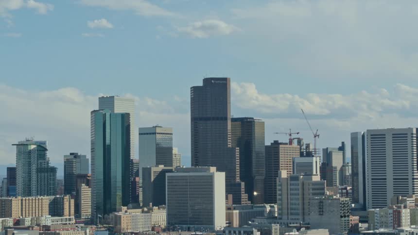 Aerial view of the skyscrapers on the citys downtown at daytime