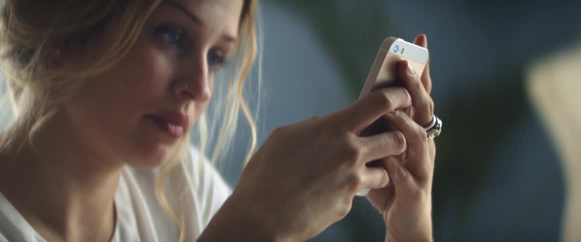 A woman using a smartphone