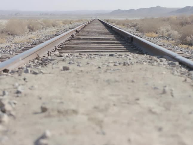 A view down some railway tracks