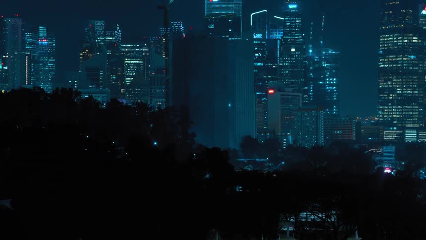 Time lapse of a city with high rise buildings