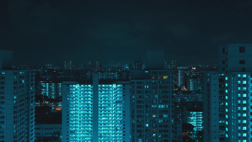 Apartment buildings in city