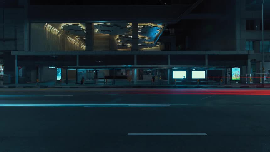 A city with streets buildings vehicles and pedestrians