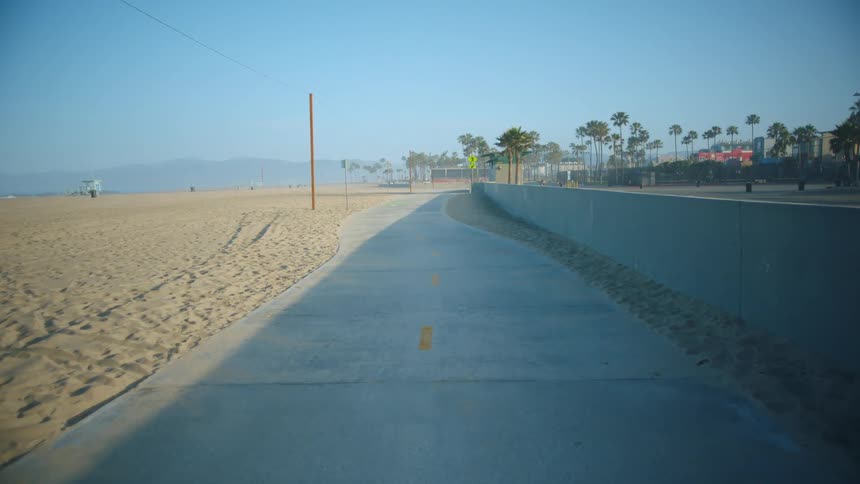 A view of a path next to a beach