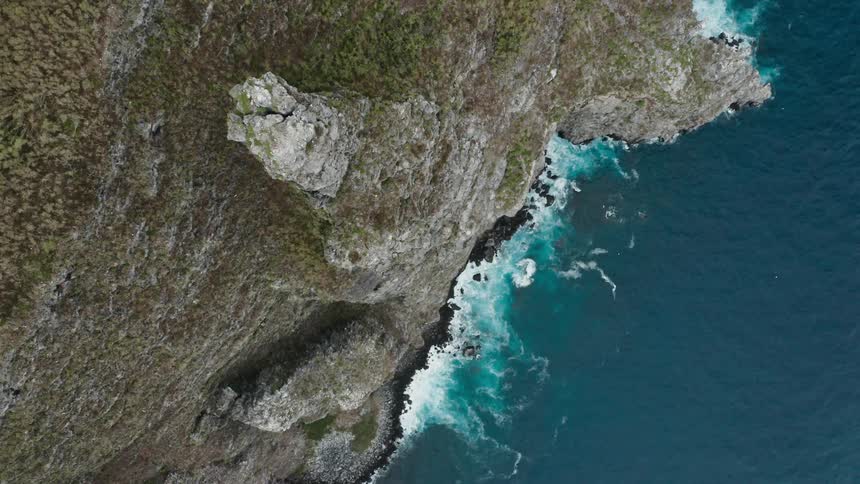 Island with cliff