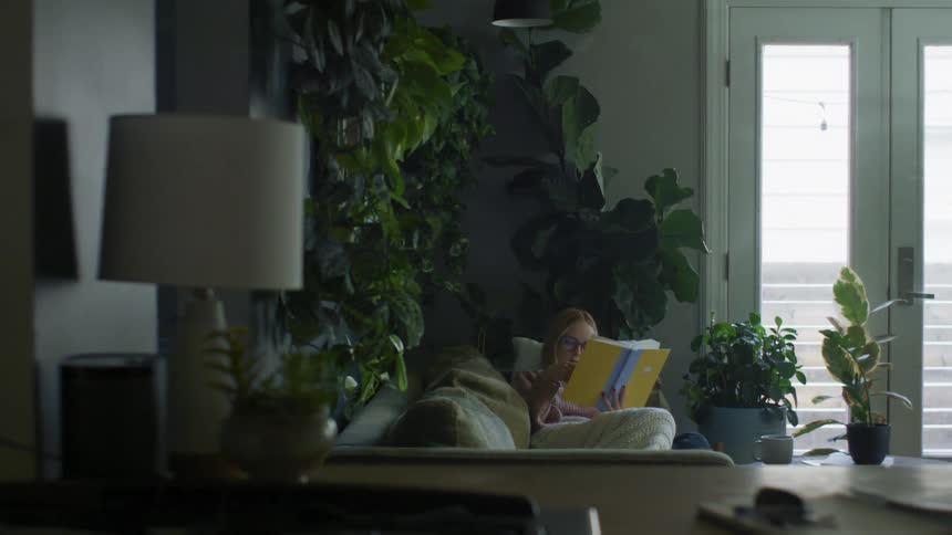 Woman reading a book