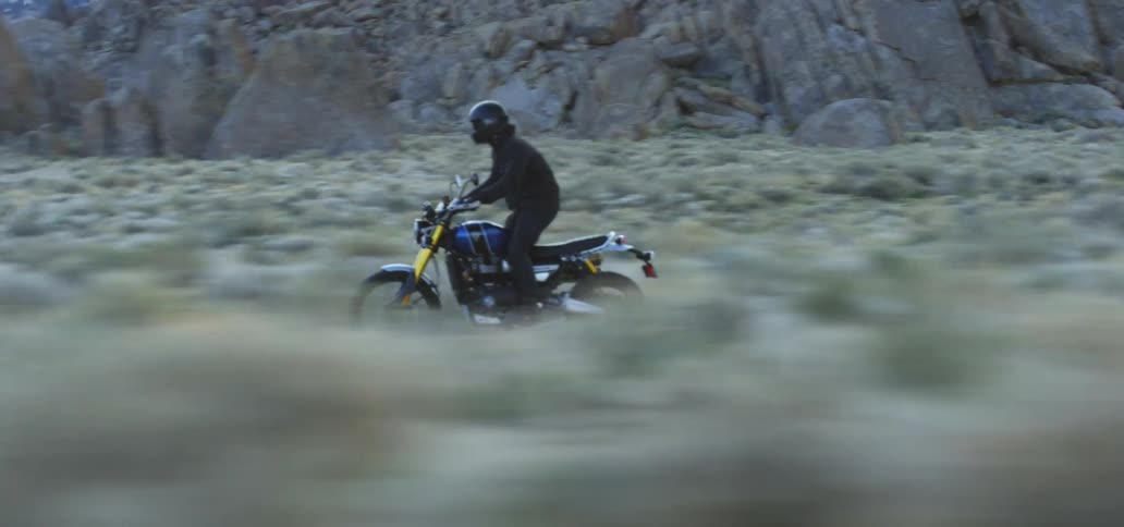 Motorbike being driven