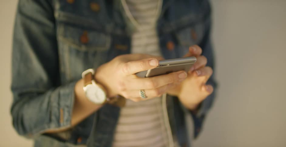 A person using their phone