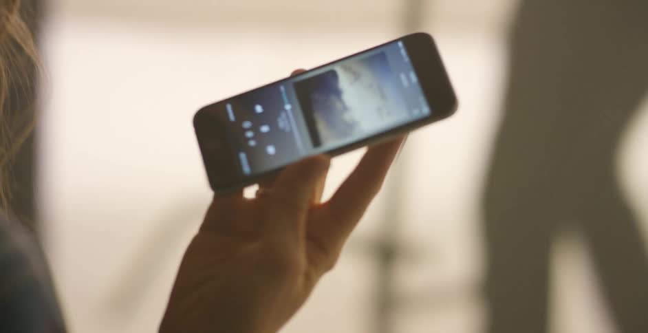 A person using their smartphone