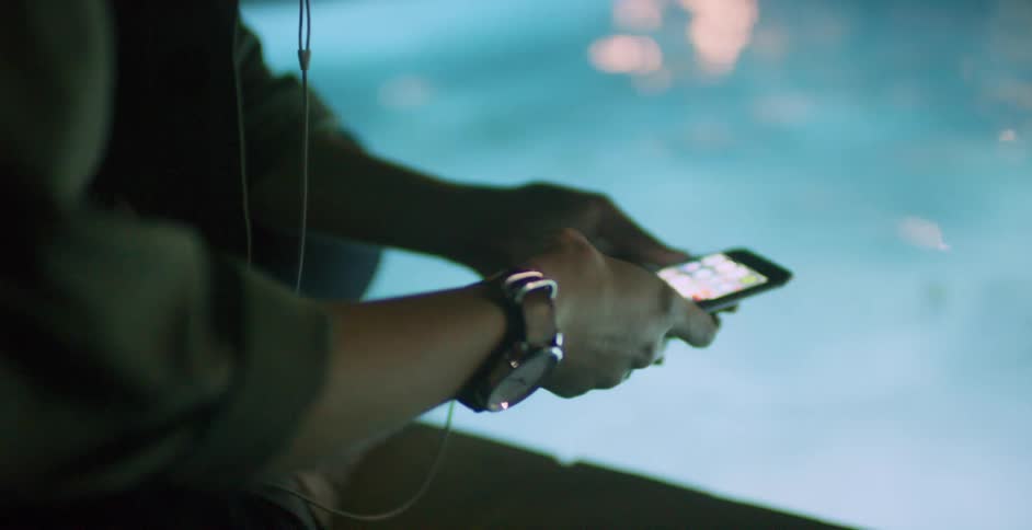 A person using their phone