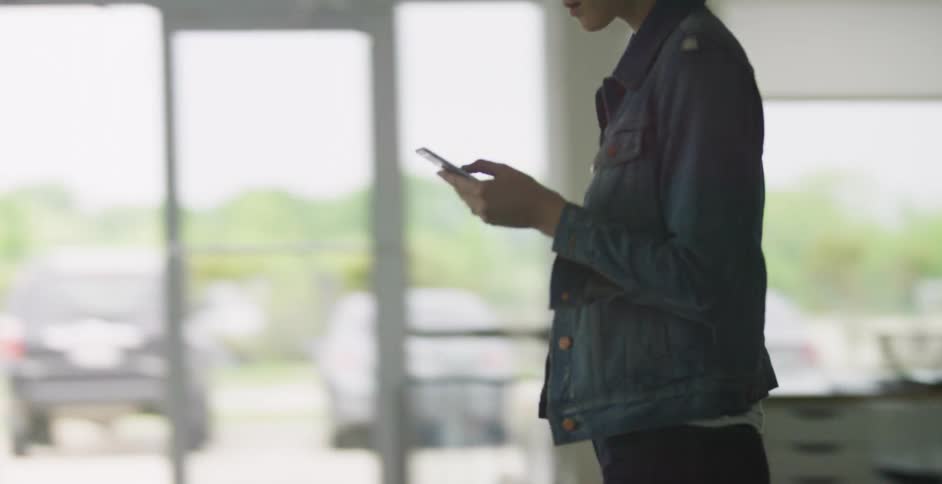 A person using their phone