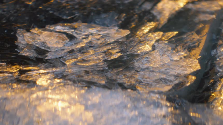 The surface is covered with ice
