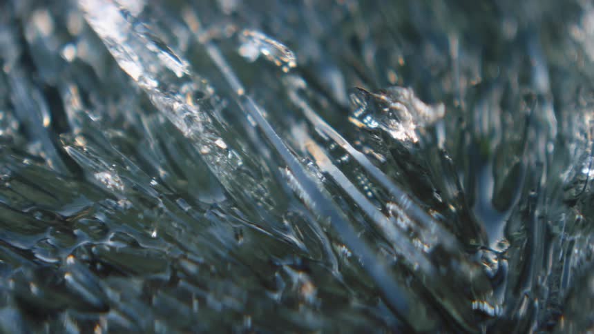 Icicles with water