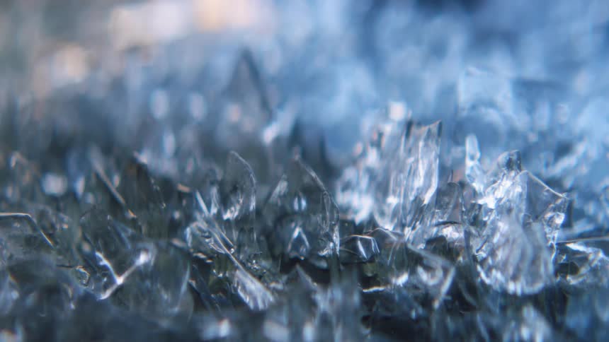 Water surrounded by ice