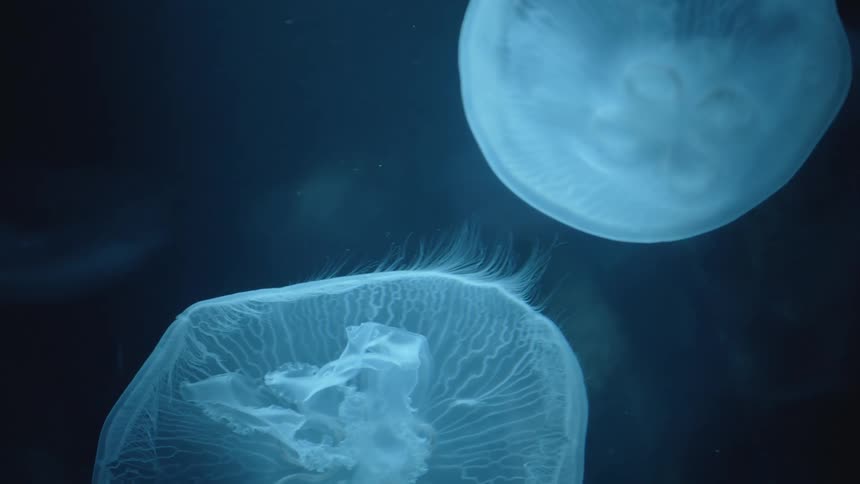 Jellyfishes swimming