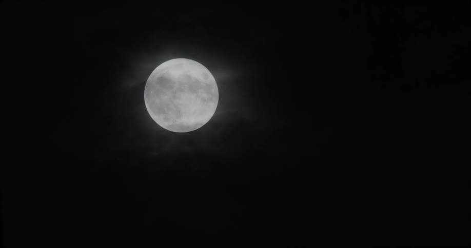 A full moon in the night sky