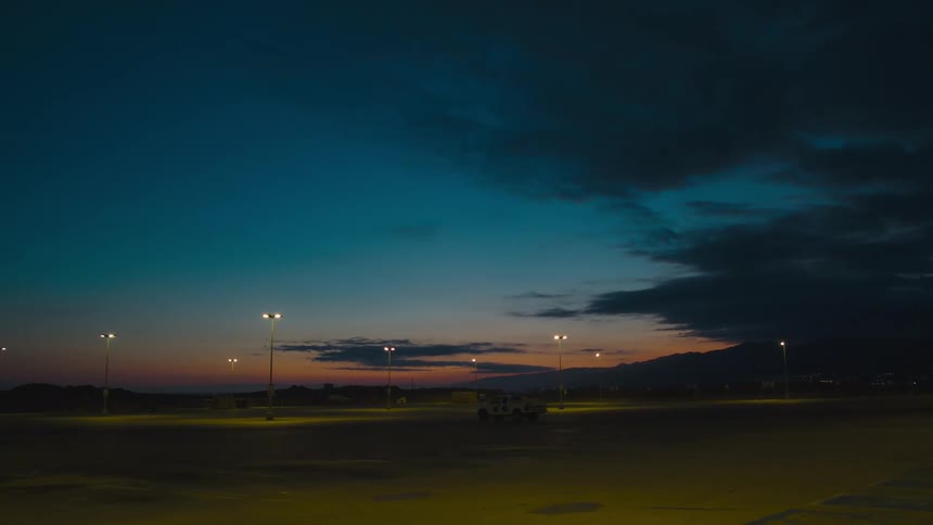 Blue and orange sky