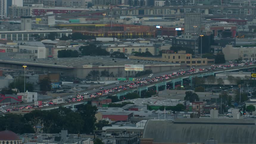 Rush-hour traffic in a large city