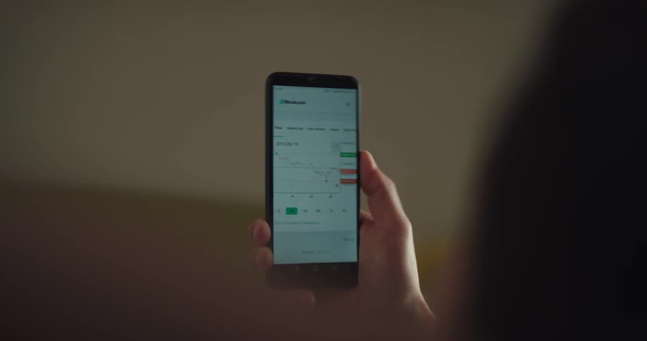 Person scrolling on phone