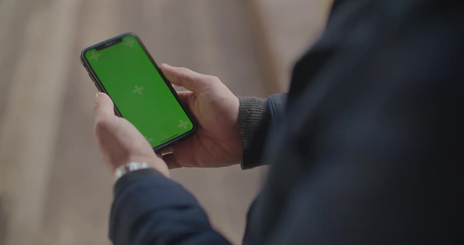 A person using a phone