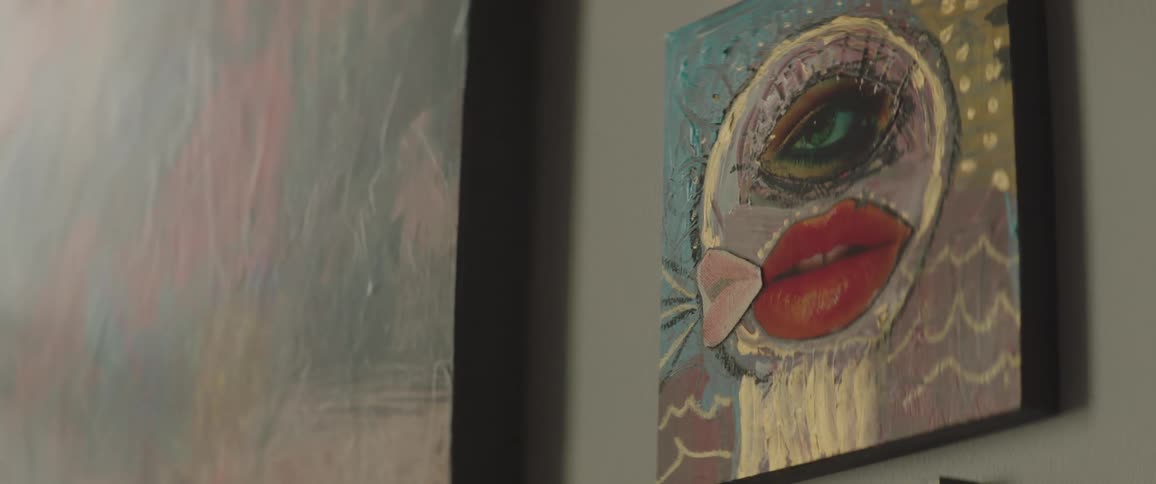 Paintings on a wall