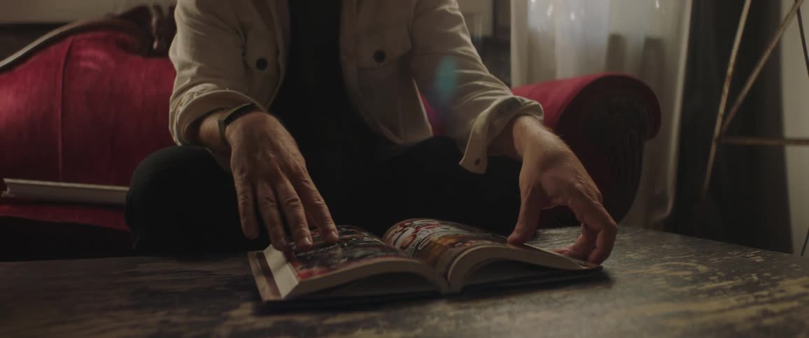 Person flipping through book