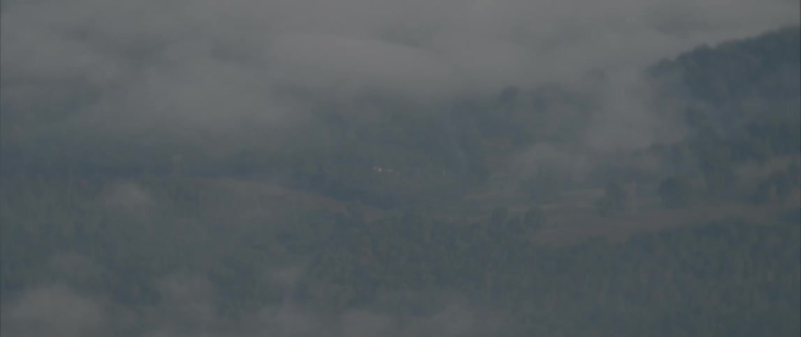 An aerial view of some hills