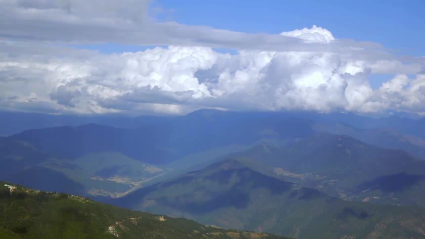 View of mountains and clouds
