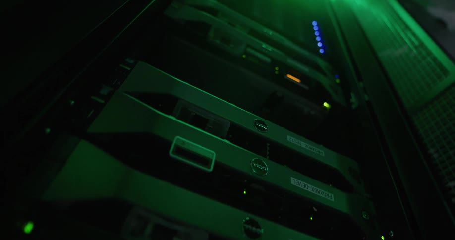 Server rack with servers