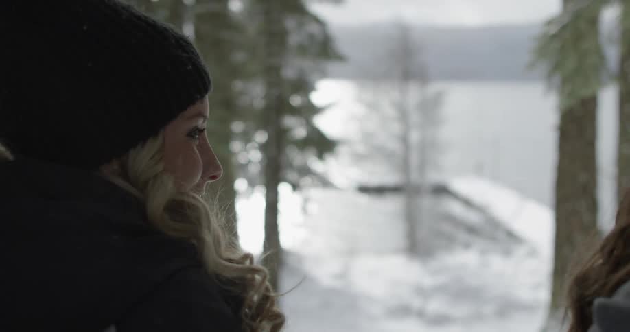 Two Women Adventuring In The Snow