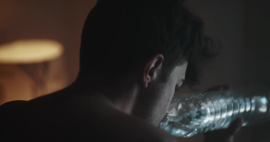 Man drinking water