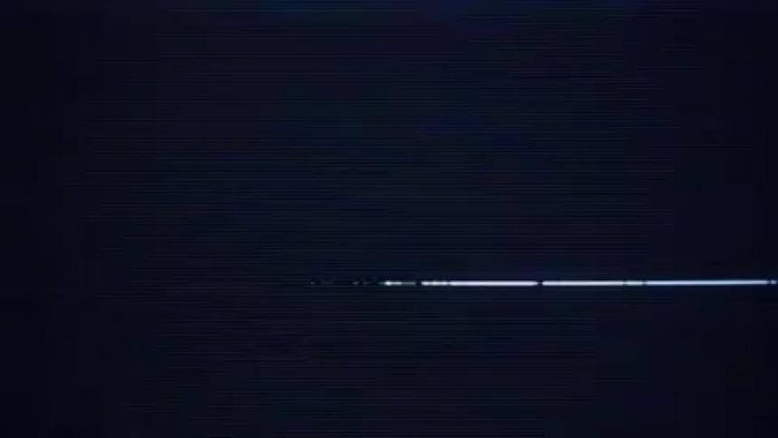 The dark screen is flickering