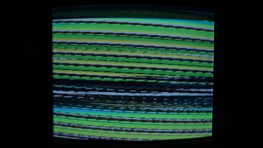 Lines of static scroll on the screen