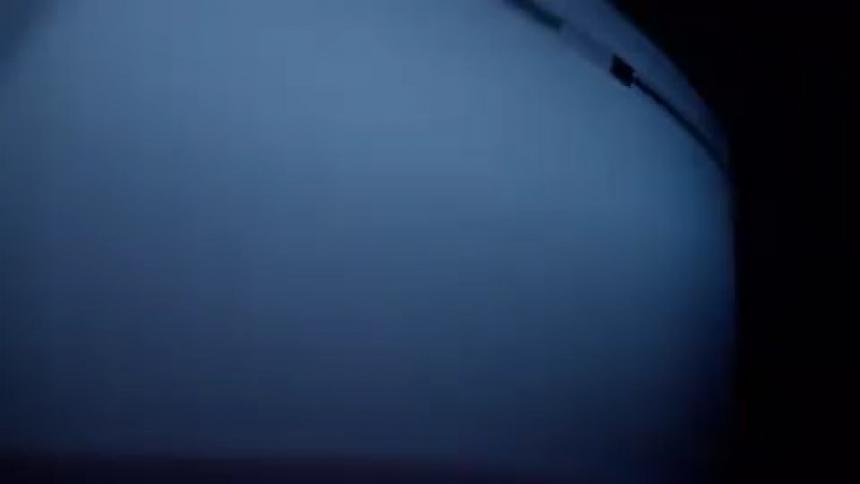 The lights are flickering and creating shadows