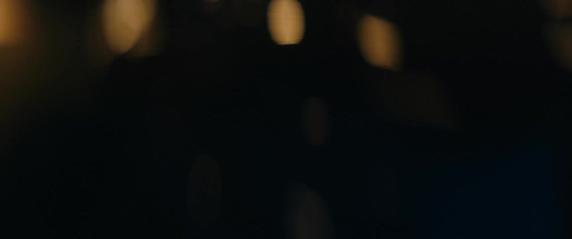 Lights are flashing outdoors at night