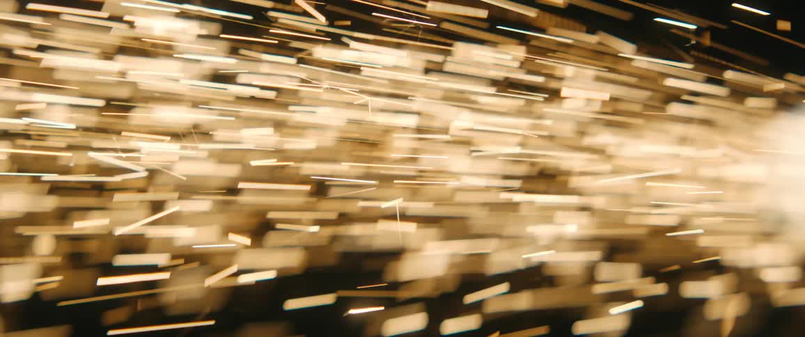 A stream of sparks flying through the air