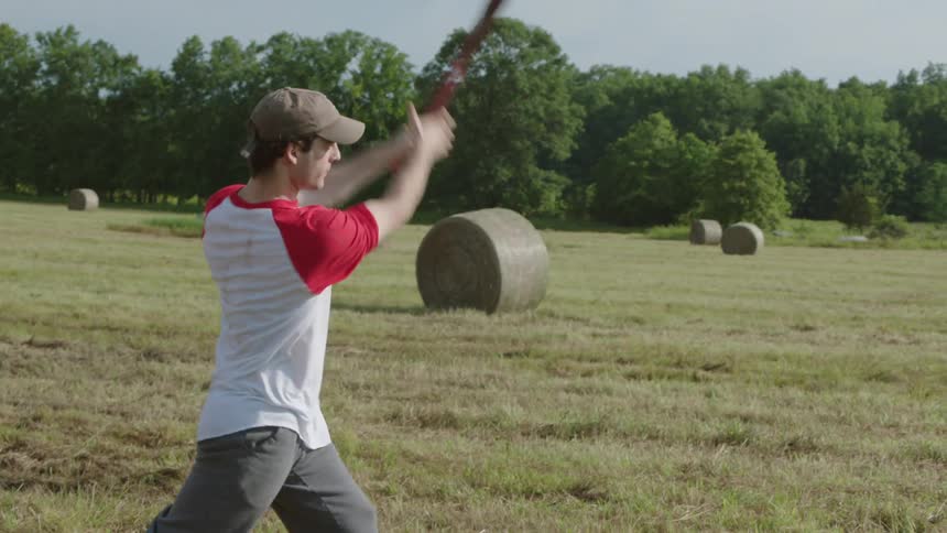 A man playing baseball