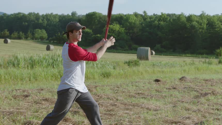 A man playing baseball
