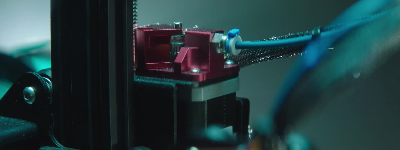Red metal with wires