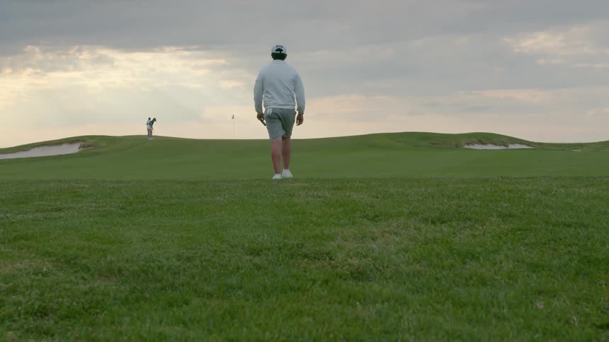 People playing golf