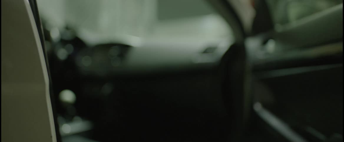 Persons hand with black glove opens white car door