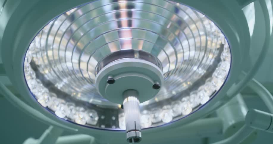 Surgical lamp luminaire inside a operating room