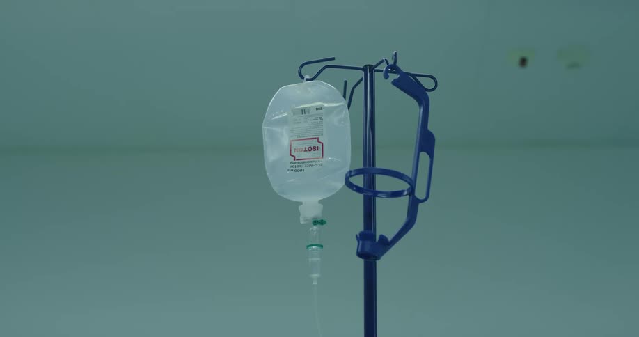 An intravenous drips inside a room