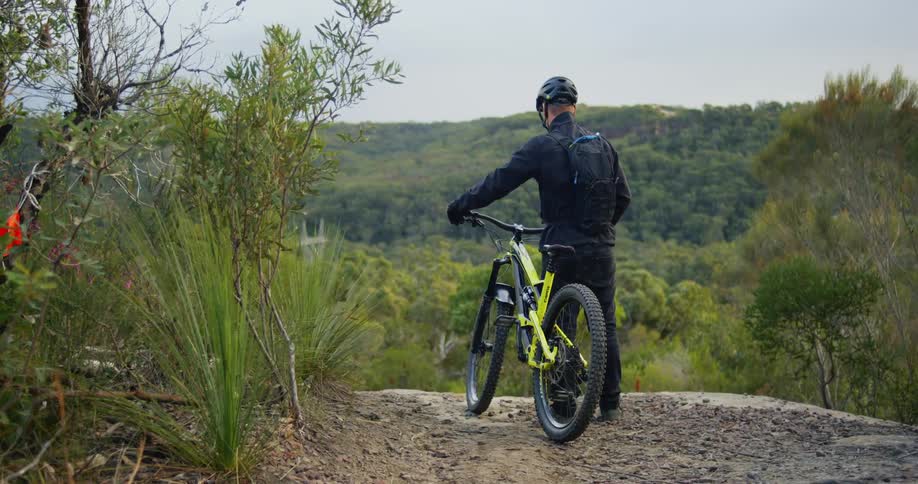 Man holding bike