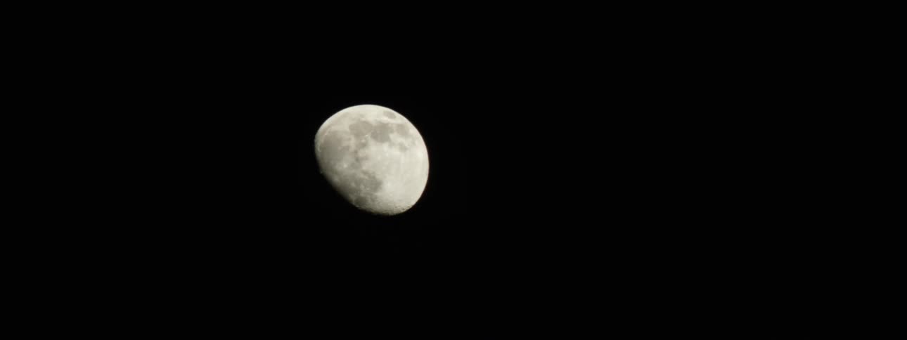 The moon lighting up the night sky