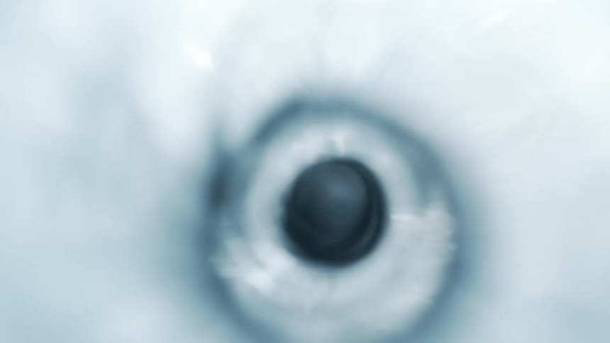A pulsing black and white spiral