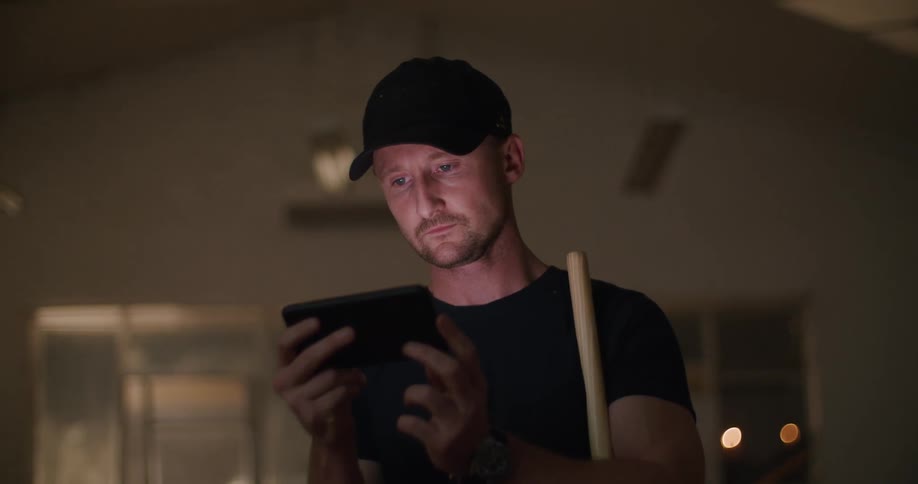 Man looking at screen